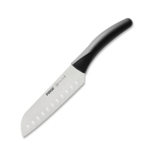 Deluxe Santoku Bıçağı Oluklu 17 cm SİYAH