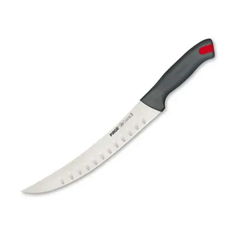 Gastro Kavisli Et Doğrama Bıçağı Oluklu 21 cm GRİ