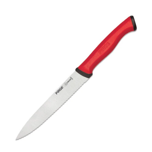Duo Sebze Bıçağı Dişli Sivri 13,5 cm KIRMIZI