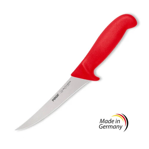 Butcher's Germany Sıyırma Bıçağı Kıvrık Sert 13 cm KIRMIZI - 1